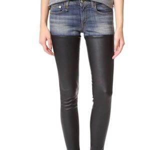 R13 Denim & leather chaps